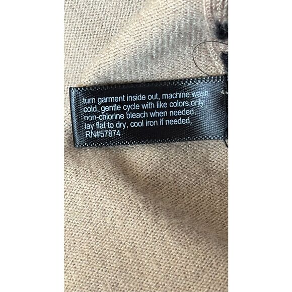 The Limited Women's Size Medium 3/4 Sleeve Black Tan Chevron Print Blouse Top - Picture 5 of 7